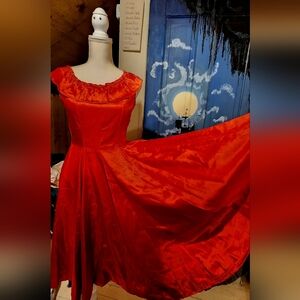 Red swing dress